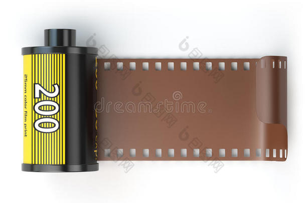 35毫米<strong>相机</strong>照片<strong>胶片</strong>罐隔离在白色。