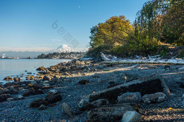 海岸风景攀登山西北