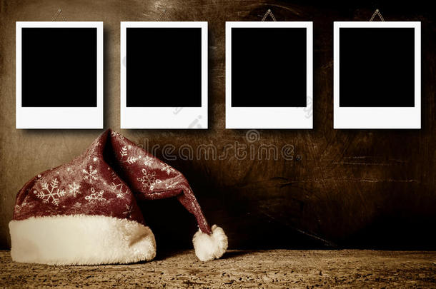 四张照片的圣诞相框