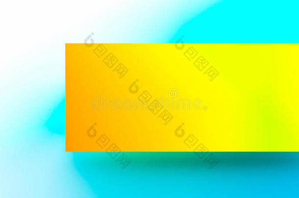 抽象黄色蓝色对比色调纸堆放背景三维渲染