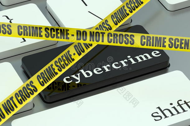 网络犯罪的概念，在电脑键盘上