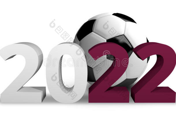 <strong>2022年</strong>卡塔尔足球三维渲染