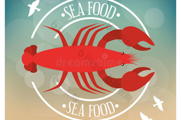 美味的海鲜龙虾动物