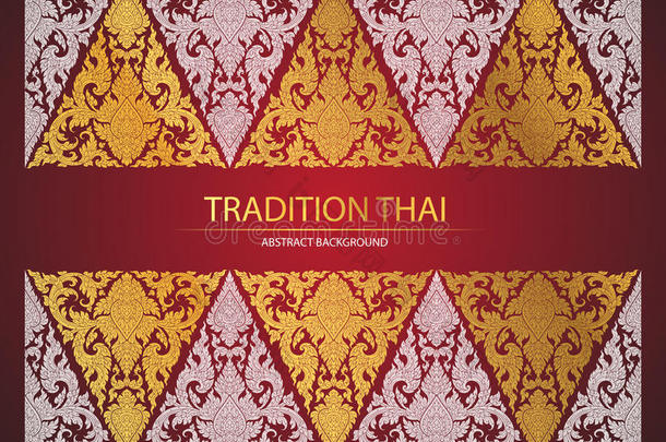 抽象线泰国传统图案背景