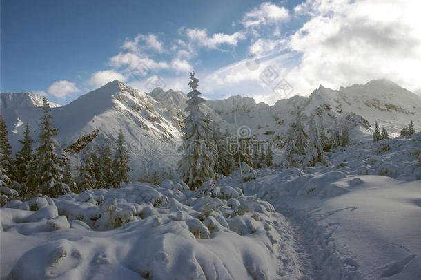 大雪山山峰的美丽景色