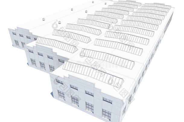 机场建筑学空白的蓝图建筑