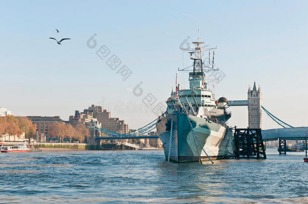 英国伦敦皇家海军贝尔法斯特军舰