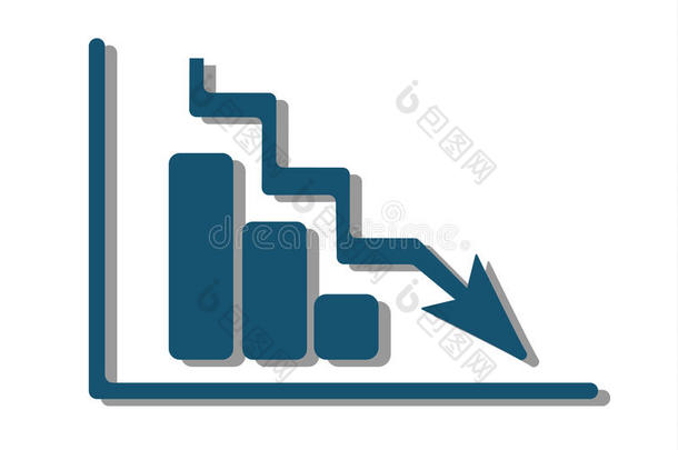 蓝色<strong>箭头</strong>。 用于现代演示和网站设计的商业<strong>艺术</strong>品的图形下降点<strong>箭头</strong>