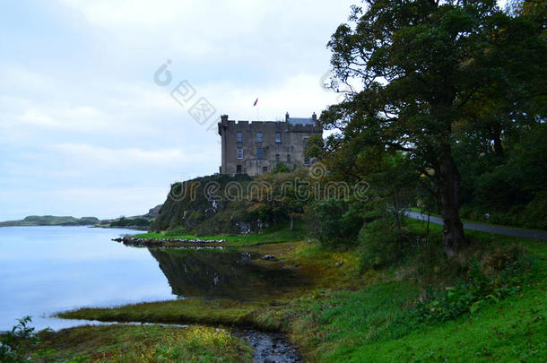 秋天在苏格兰的邓尼根城堡