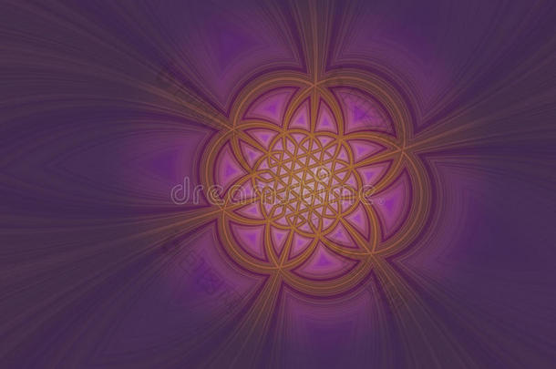 彩色辐射多边形紫金背景插图
