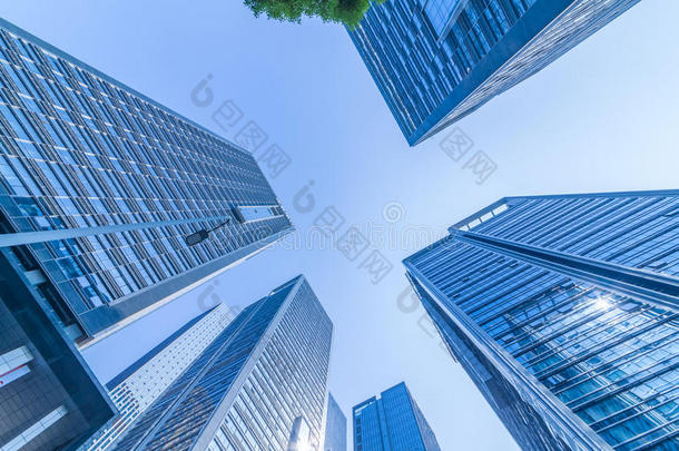 常见的现代商业摩天大楼、高层建筑、建筑高耸入云