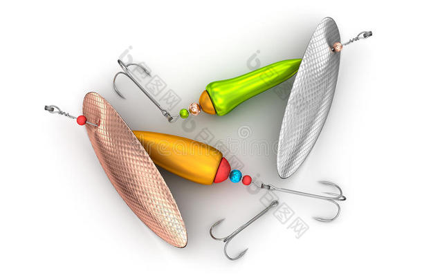 在白色上隔离的渔饵