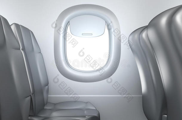 飞机内部、座椅、窗户