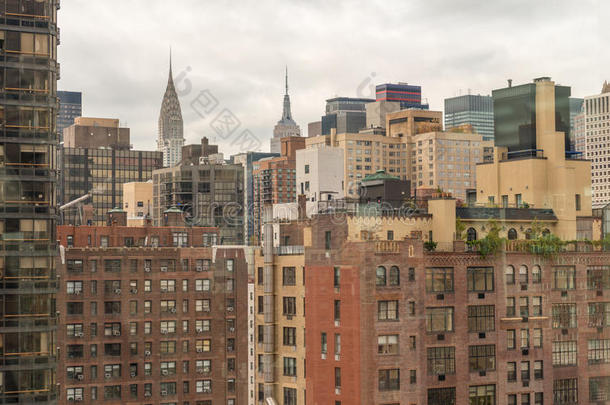 曼哈顿建筑的鸟瞰图。 大<strong>都市天际线</strong>