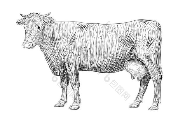 牛，小牛，公牛可爱的口吻动物哺乳动物