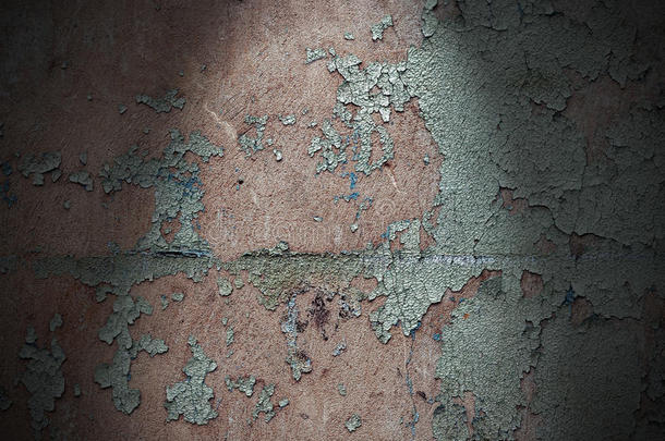 开裂的混凝土老式老墙背景与光斑