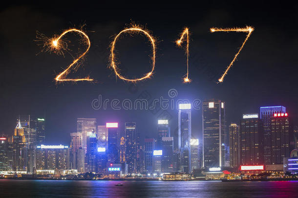 2017年香港烟花爆竹新年快乐