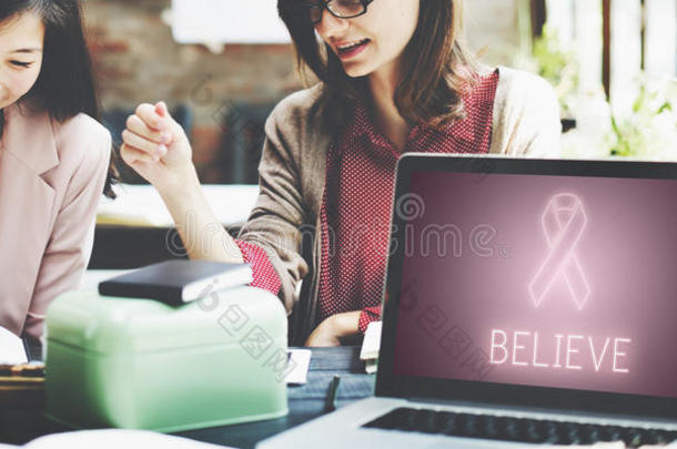 乳腺癌支持战斗护理希望图形概念