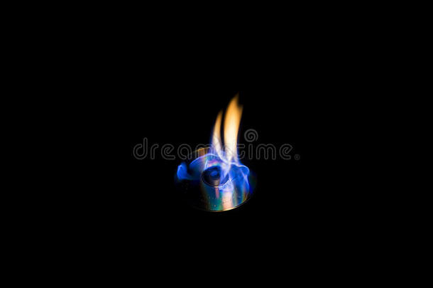 燃烧CD蓝色火焰