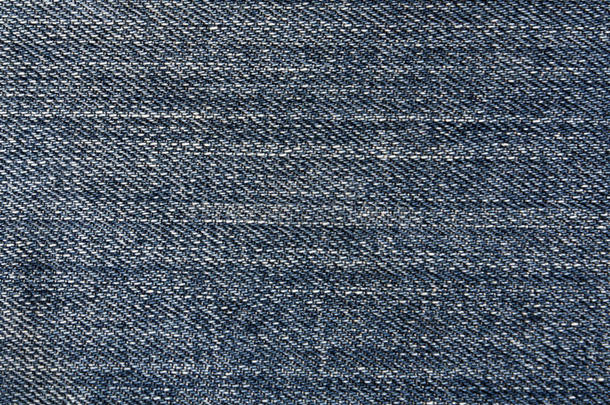 蓝色牛仔裤纺织表面。