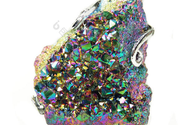 晶体石英光环钛地质晶体