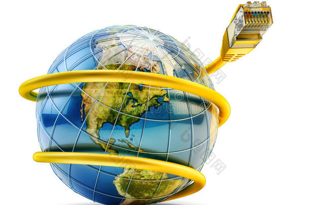 全球互联网通信和网络连接概念