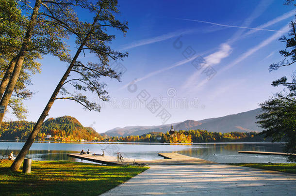惊人的布莱德湖，斯洛文尼亚，欧洲