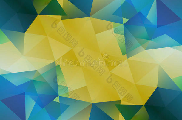三角形多边形的几何背景。 抽象设计。 矢量插图。