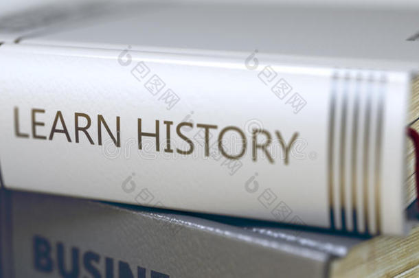 商业书籍标题。 <strong>学习历史</strong>。 3D。