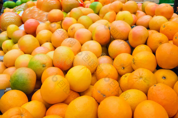 农业背景美丽的明亮的柑橘