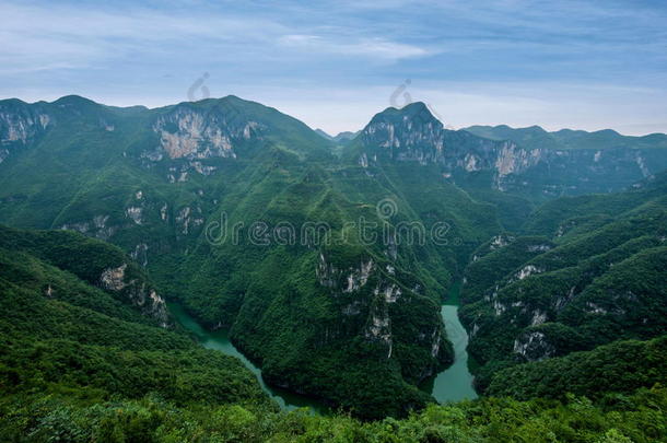 <strong>重庆云阳</strong>龙潭国家地质公园深河峡谷河流