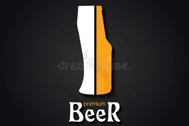 <strong>啤酒瓶</strong>和啤酒玻璃的<strong>创意</strong>设计。