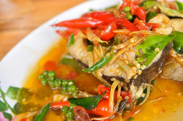 鱼油炸食品，香料，泰国