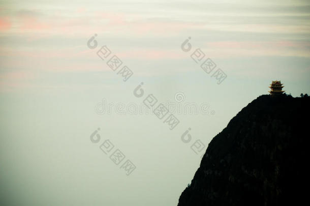 佛教寺院山。 峨眉，中国