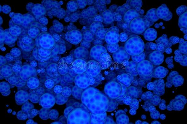 广告原子蓝色玻色子气泡