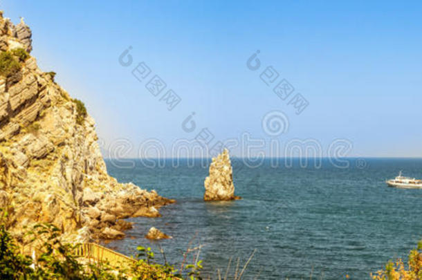 海湾燕巢城堡，克里米亚半岛，黑海，