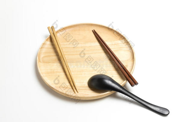 背景碗棕色的<strong>筷子</strong>圆圈