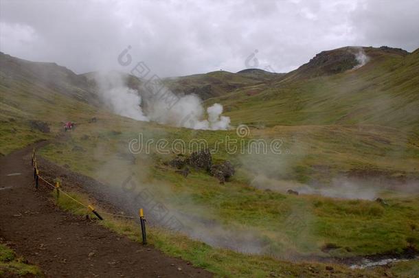 地质学热的热点赫韦拉格迪冰岛