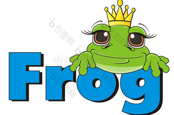 青蛙公主和蓝色字青蛙