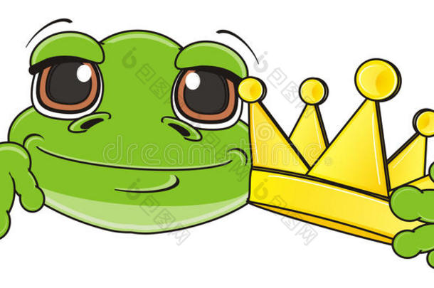 青蛙拿着皇冠