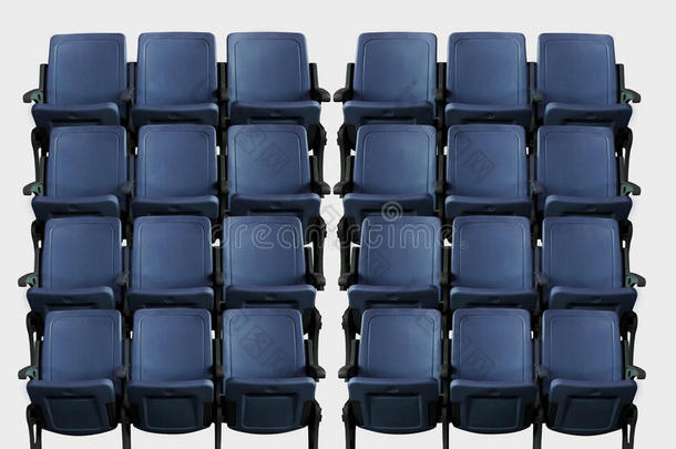 空剧院礼堂或带有蓝色座位的电影院