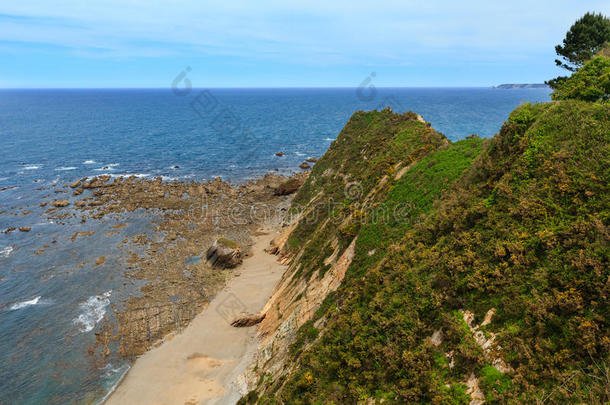 楚林海滩，阿斯图里亚斯，西班牙。