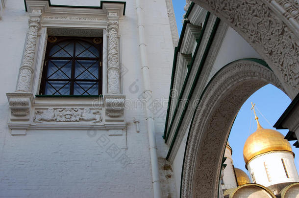 莫斯科克里姆林宫的多面室和<strong>宿舍</strong>教堂。 彩色照片。