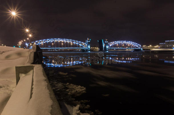 布尔什<strong>霍金</strong>斯基大桥，圣彼得堡，俄罗斯