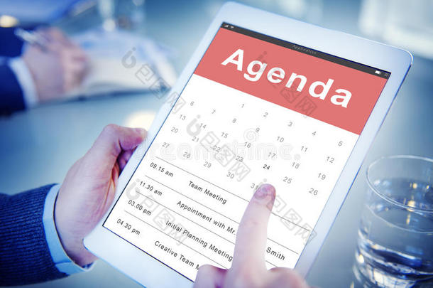 预约时间表，日历，活动会议的概念