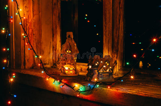 白俄罗斯人庆祝圣诞节颜色黑暗的