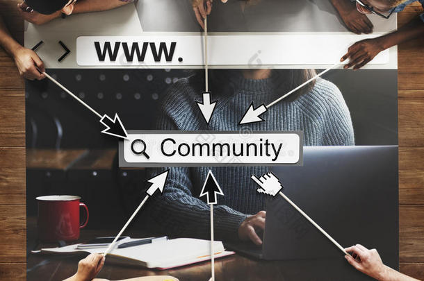 社区团体网站网页在线技术概念