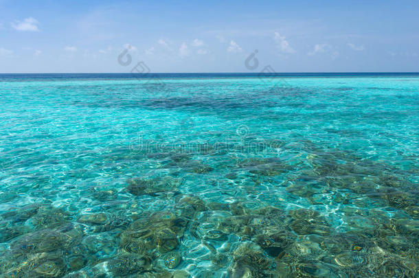 阿里环礁海湾海滩蓝色