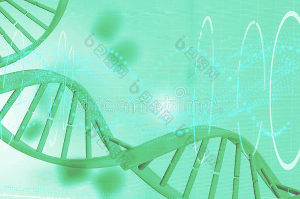 屏幕上的蓝色螺旋DNA图案