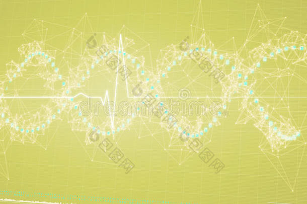 带有DNA螺旋图案的设备屏幕